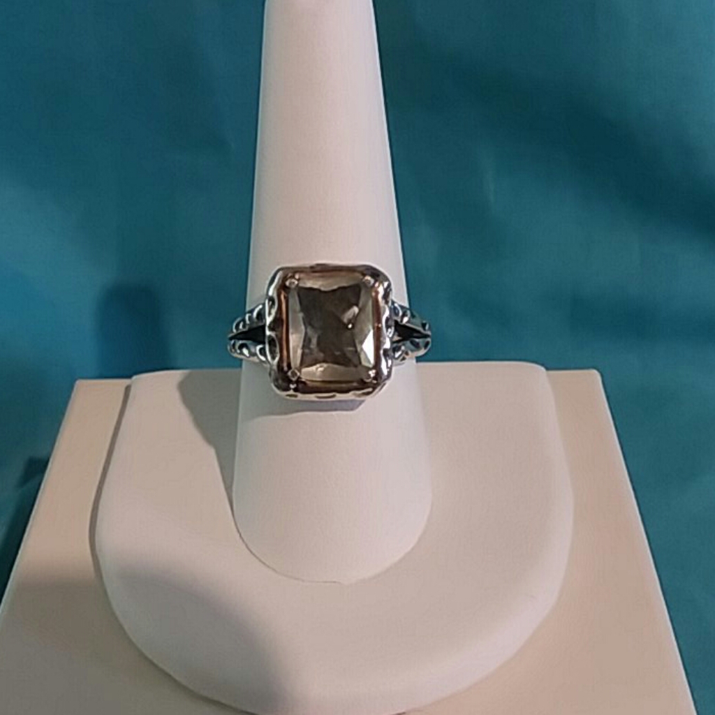 Sterling Silver Praisiolite Ring